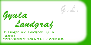 gyula landgraf business card